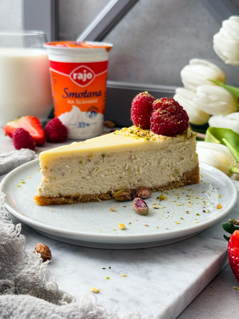 Poctivý pistáciový cheesecake